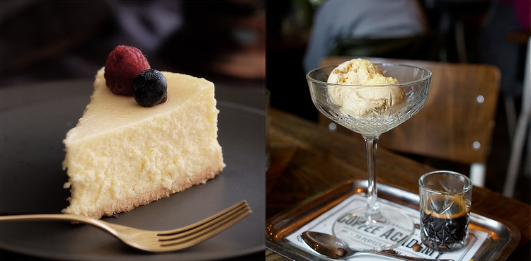 チーズケーキ・バニラアイス