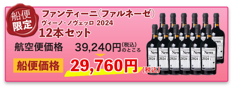 船便！ファルネーゼ ヴィーノ・ノヴェッロ 2024 12本セット