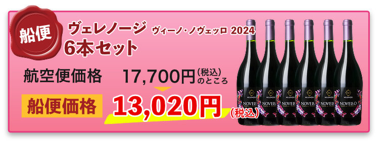 船便！ヴェレノージ ヴィーノ・ノヴェッロ 2024 6本セット