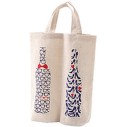 ワイン2本用麻バッグ