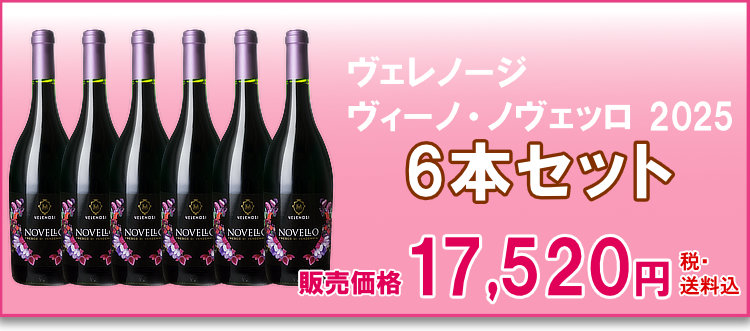 航空便ヴェレノージ ヴィーノ・ノヴェッロ 2025 6本セット