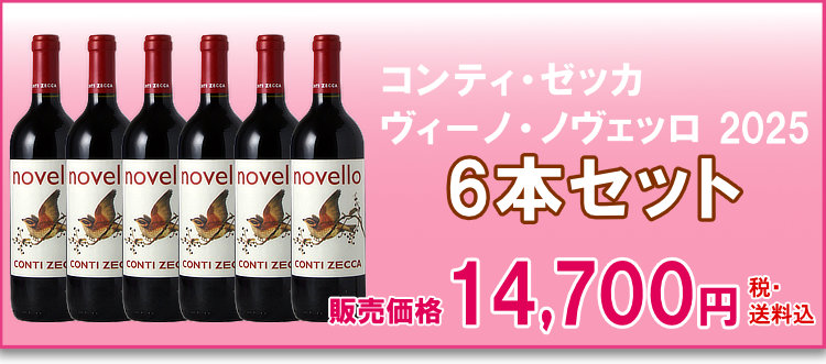 航空便コンティ・ゼッカ ヴィーノ・ノヴェッロ 2025 6本セット