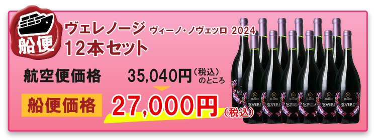船便！ヴェレノージ ヴィーノ・ノヴェッロ 2025 12本セット