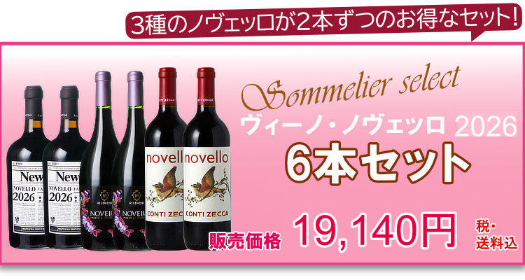 ヴィーノ・ノヴェッロ 2026 6本セット