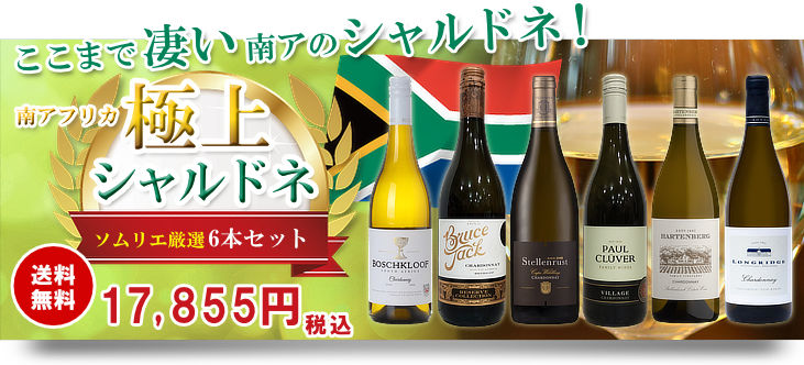 南アフリカワイン専門店 ソムリエ厳選シャルドネ6本セット